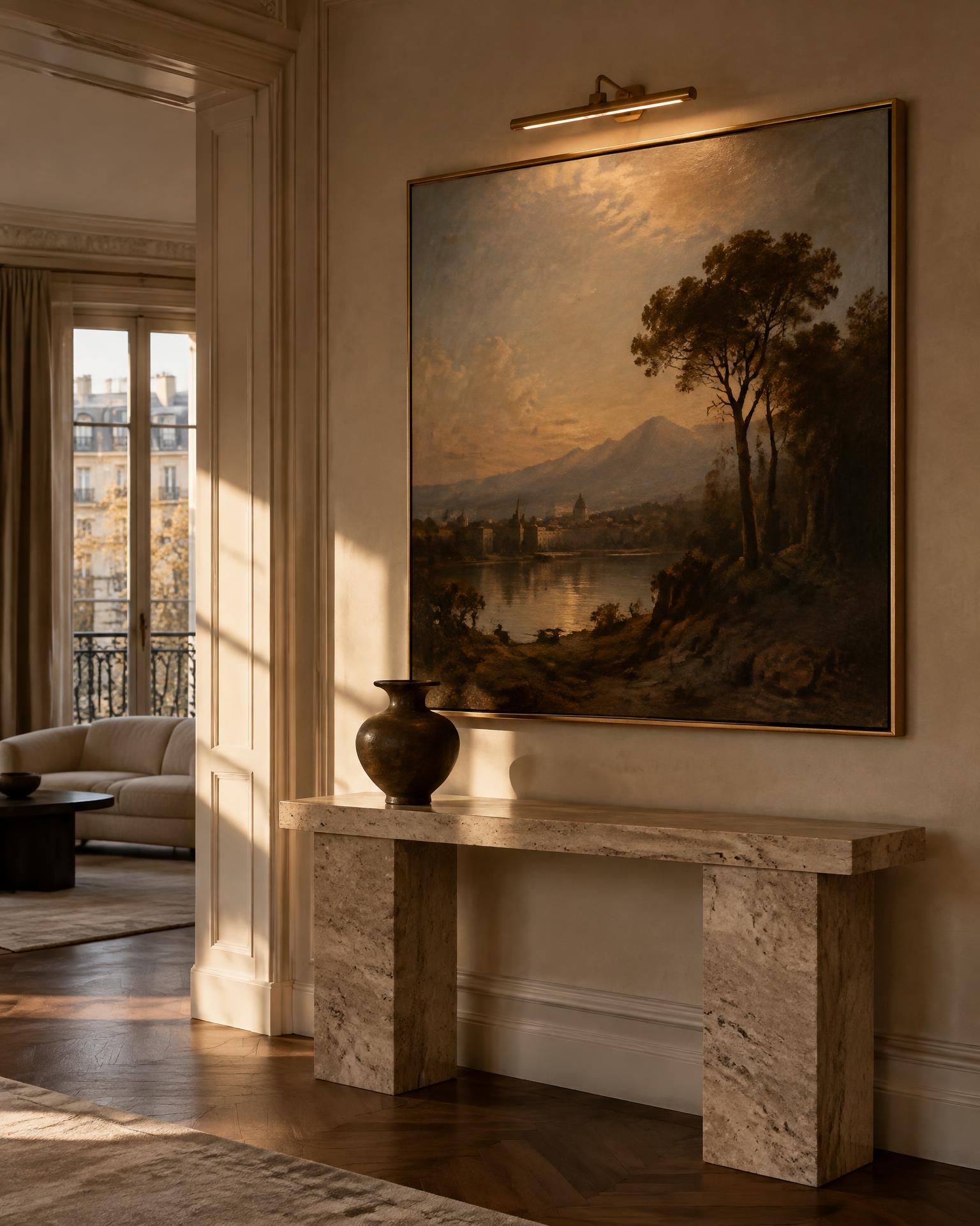 An original arté commission hanging in a Paris apartment